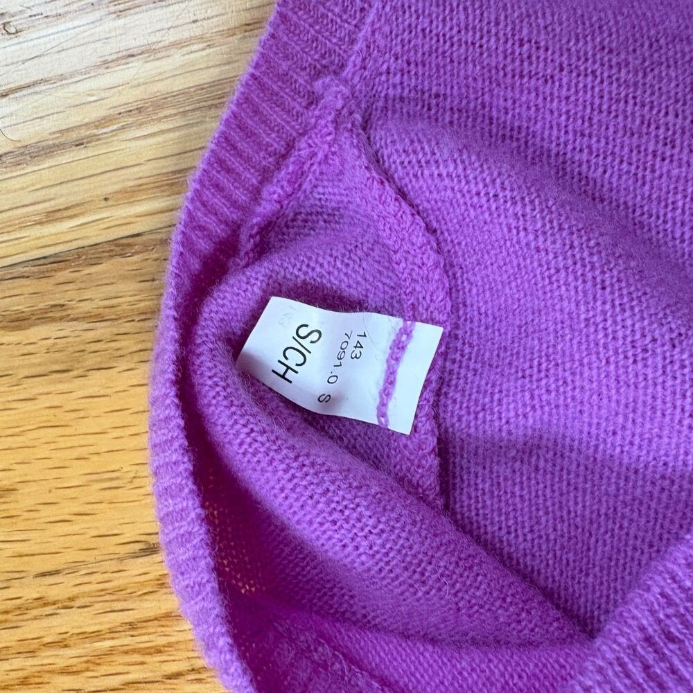 STILE BENETTON Bright Lilac Formal Button Up Cardigan Womens Size Small - Picture 6 of 8